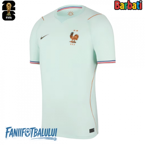 Franța Tricou Fotbal Replică Mondial 2026 Barbati Deplasare Franța Tricou Fotbal Replică Mondial 2026 Barbati Deplasare